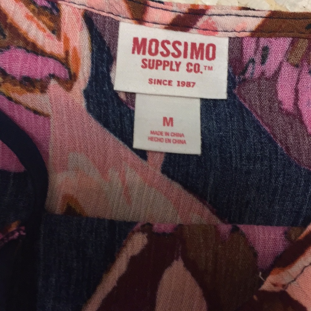 Mossimo Ruffle Tank Split back. Bright/Bold Print - Picture 6 of 7